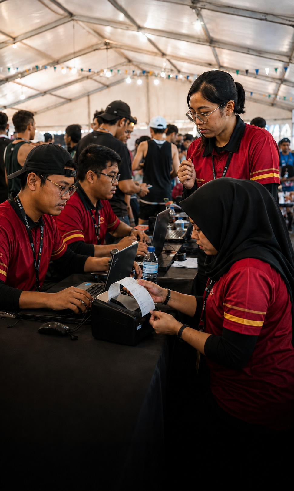Koordinasi dan pembagian peran kru event